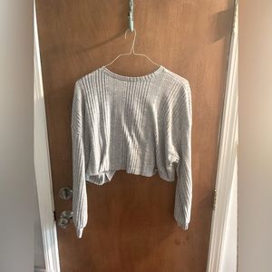 Crop ribbed sweater